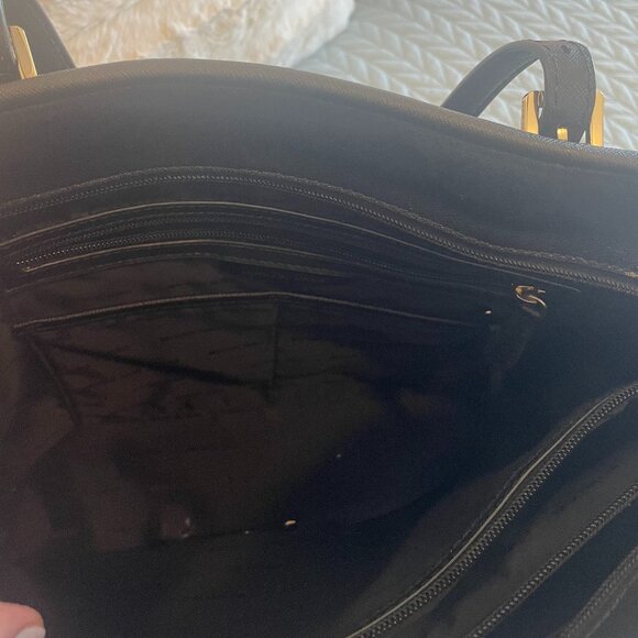 Michael Kors Black Large Jet Set Snap Pocket Tote Handbag - Picture 5 of 15